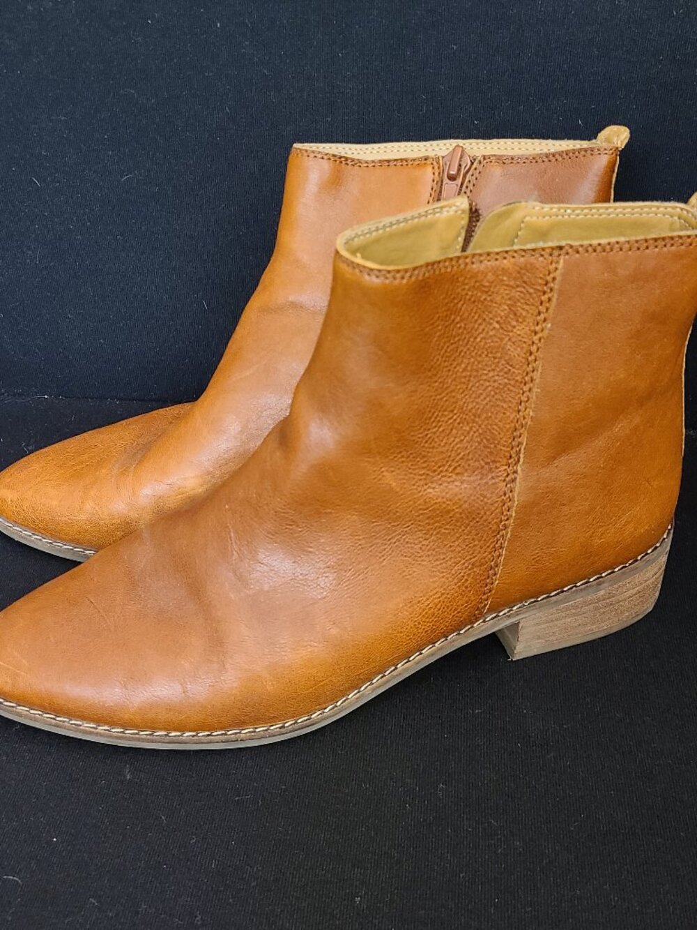 LUCKY Brand Lenree Brown Leather Boots Womens US 8 1/2 EUR 39 Hardly worn